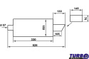 Tłumik TurboWorks OWAL Fi 145x76mm 2,25"