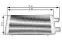 Intercooler TurboWorks 600x300x76mm wejście 3" jednostronny TUBE AND FIN