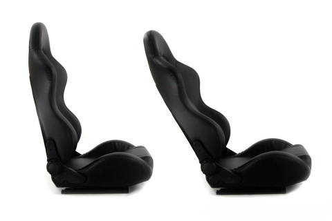 Fotel sportowy Monza+ black skóra