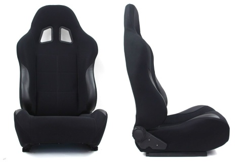 Fotel sportowy Monza Power black welur