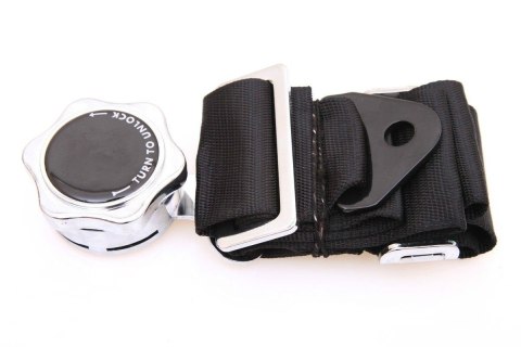 Pasy sportowe 4 punktowe Runner 3" black