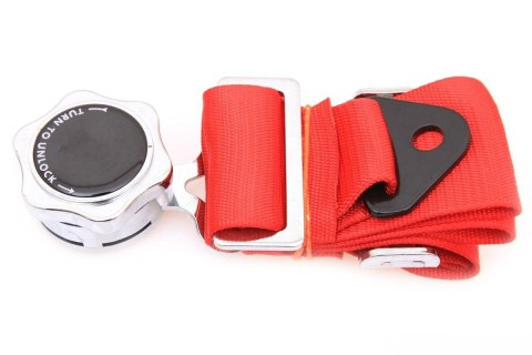 Pasy sportowe 4 punktowe Runner 3" red