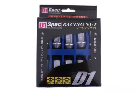 Nakrętki kute D1Spec 12 x 1.25 silver aluminium