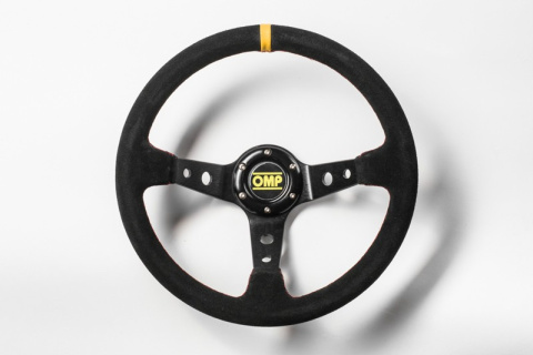 Kierownica zamszowa OMP klakson