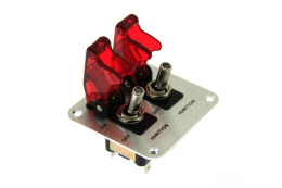 Włącznik podwójny rajdowy LED red