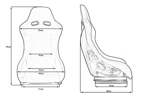 Fotel sportowy GTR Plus black