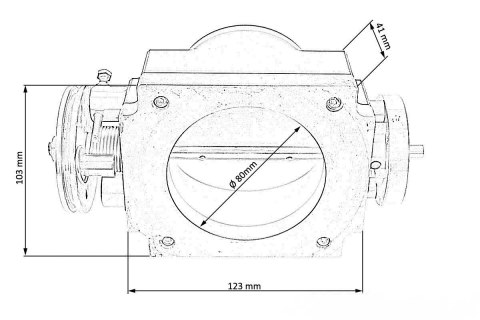 Przepustnica TurboWorks uniwersalna 80mm
