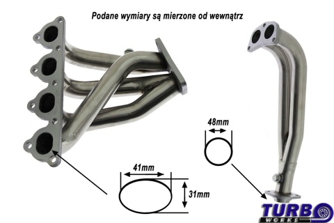Kolektor wydechowy HONDA CIVIC D-seria 4-2-1 1988-2000