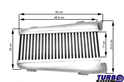 Intercooler TurboWorks 465x150x70mm wejście 2,5" jednostronny