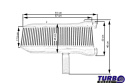 Intercooler TurboWorks 575x160x75mm wejście 2,5" jednostronny