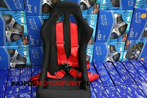 Pasy sportowe 5 punktowe 3" Jacky Auto Sport red