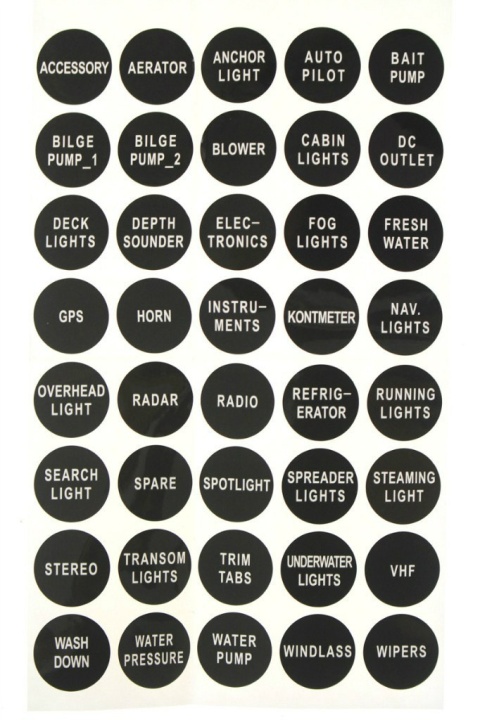 Panel przełączników 12/24V ON-OFF x 6 + bezpieczniki 3 x 5A, 2 x 10A, 15A IP68
