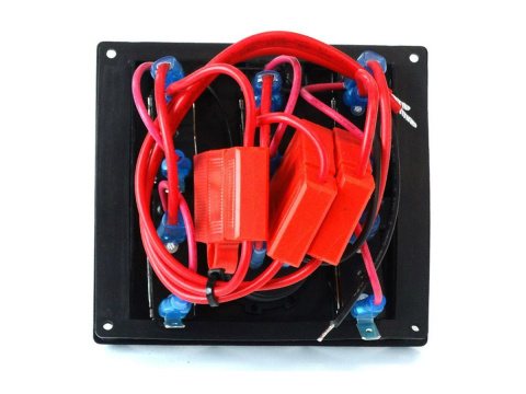 Panel przełączników 12V SPST/ON-OFF x 5 + 2 gniazda USB + 3 bezpieczniki 15A IP68