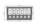 Panel przełączników 12/24V x 6 + bezpiecznik x 6 IP68