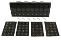 Panel przełączników 12/24V ON-OFF x 8 + bezpieczniki 4 x 5A, 2 x 10A, 2 x 15A