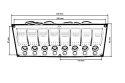 Panel przełączników 12/24V ON-OFF x 8 + bezpieczniki 4 x 5A, 2 x 10A, 2 x 15A