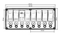 Panel przełączników 12/24V ON-OFF x 7 + 2 gniazda USB 3.1A