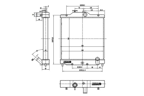 Chłodnica wody TurboWorks HONDA CIVIC 6 1996 - 2000 40mm