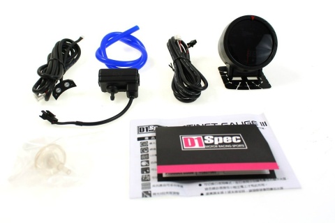 Zegar D1Spec 60mm Warning Peak TURBO ELECTRIC -1 do 3 BAR