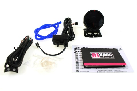 Zegar D1Spec 60mm Warning Peak TURBO ELECTRIC -1 do 2 BAR