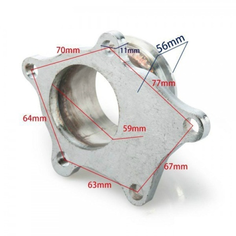 Flansza downpipe 5 śrub T3 T4 na 2,5" V-Band SS