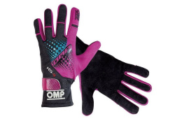 Rękawice rajdowe kartingowe OMP KS4 pink-black