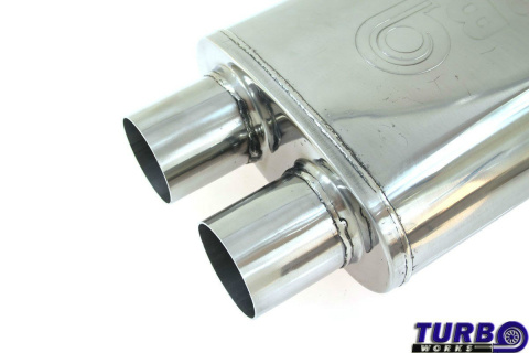 Sportowy tłumik środkowy 2" + 2x2" Y-pipe TurboWorks STAL 409SS