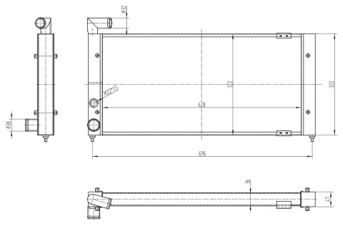 Chłodnica wody TurboWorks VOLKSWAGEN GOLF 2