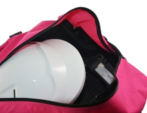 Torba RRS na kask i kołnierz HANS zielona