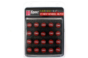 Nakrętki kute D1Spec 1.5 black-red aluminium