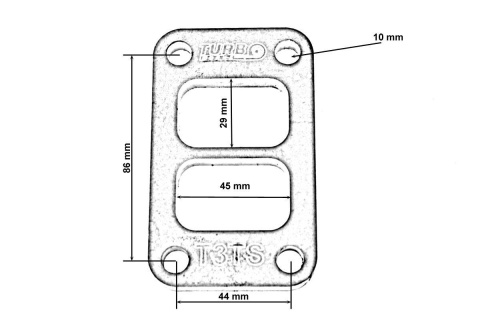 Flansza turbo T3 Twinscroll
