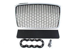 Grill AUDI A4 B7 2004-2008 RS-STYLE silver-black