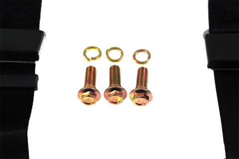 Pasy sportowe 3 punktowe 2" SLIDE napinacz black