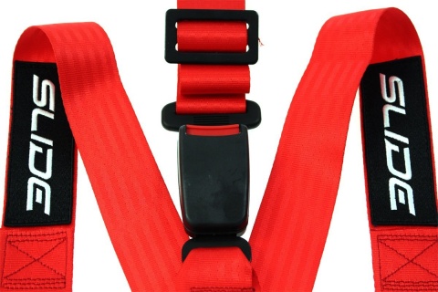 Pasy sportowe 3 punktowe 2" SLIDE red