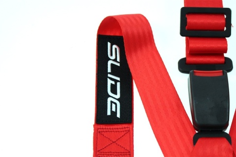 Pasy sportowe 3 punktowe 2" SLIDE red