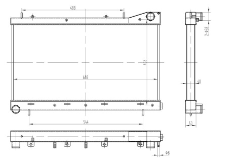 Chłodnica wody TurboWorks SUBARU IMPREZA GF 1998-2001
