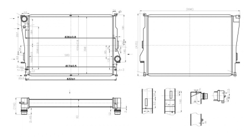 Chłodnica wody TurboWorks BMW E46 316i 318i 320i 323i 325i 328i 330i
