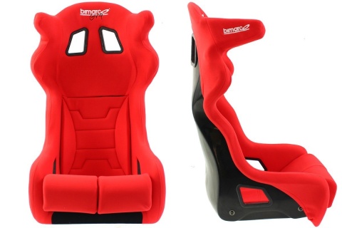 Fotel sportowy Bimarco HANS FIA Grip welur red