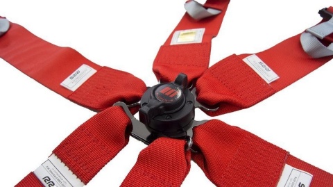 Pasy sportowe 6 punktowe 3" RRS homologacja FIA niebieskieT