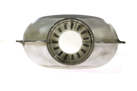 Tłumik środkowy sportowy przelotowy w obudowie katalizatora fi 60 AWG