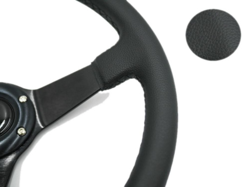 Kierownica sportowa Jacky Auto Sport 350mm offset 68mm Skóra