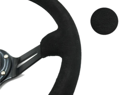 Kierownica zamszowa Jacky Auto Sport 350mm offset 90mm