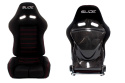 Fotel sportowy Slide X3 materiał carbon black L
