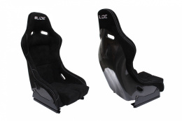 Fotel sportowy Slide RS zamsz carbon black L