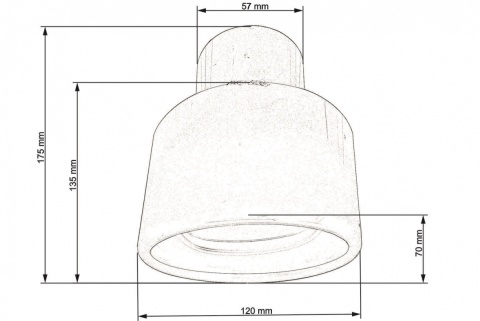 Końcówka wydechu tłumika TurboWorks 120x70mm montaż 57mm