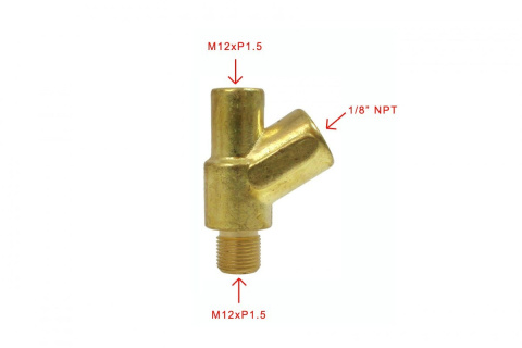 Adapter czujnika ciśnienia i temperatury oleju Y M12xP1.5 - 1/8" NPT Depo Racing