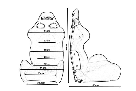 Fotel sportowy Slide GT FIA zamsz orange