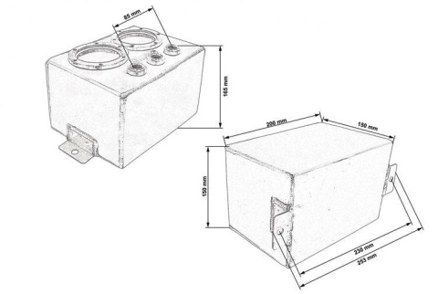 Zbiornik paliwa TurboWorks dodatkowy 3L + 2 pompy w zestawie