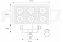 Lampa robocza led 18W 9-60V 2000LM halogen panel