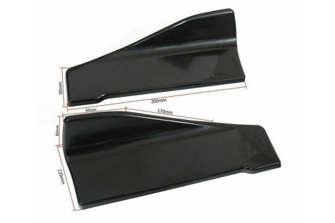 Uniwersalne lotki dokładki tylnego zderzaka black